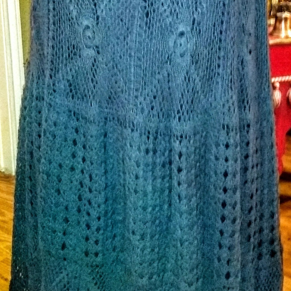 Crochet floor length skirt